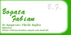 bogata fabian business card