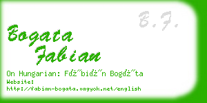 bogata fabian business card